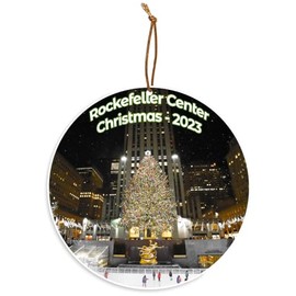 Christmas in New York Rockefeller Center Christmas Tree 2023 Tree Ornament/Rear View Mirror Hanging Ornament - Car Mirror Hanging Accessories
