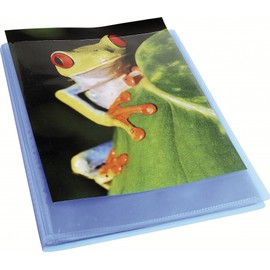 Exacompta - Ref 5762E - Kreacover Collection - Semi-Rigid Opaque PP Display Book - 240 x 320mm in Size, Suitable for A4 Documents, 60 Pockets - Blue (Single)