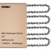 4 Pack 12 Inch Chainsaw Chain 1/4"LP Pitch .043" Gauge