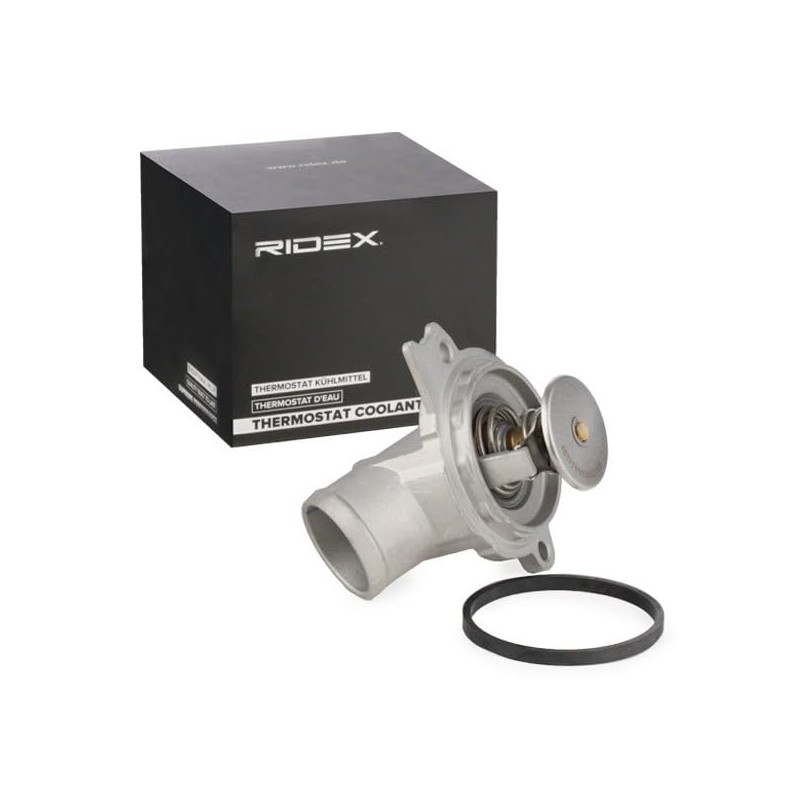 RIDEX Thermostat Coolant Cooling Water Thermostat with Housing, Metal Housing
