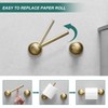 Hoimpro Wall Mounted Rustproof Toilet Tissue Paper Holder Bathroom Accessories