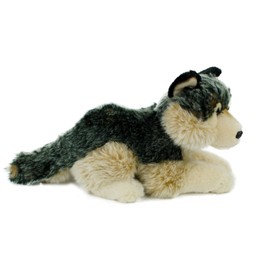 Teddys Rothenburg by Uni-Toys Cuddly Toy Wolf 24 cm Lying Grey / Beige Plush Wolf Plush Toy