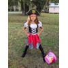 Rabtero Luxury Pirate Costume Dress for Girls,Buccaneer Princess Dress with