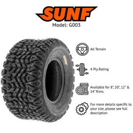 SunF 20x10-8 Replacement Tubeless 4 PR ATV UTV Tires G003 [Single]