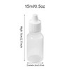 QUUPY 24 Pieces 15 ml White Plastic Squeezable Empty Dropper