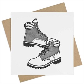 'Hiking Boots' Blank Greeting Card (GC00059081)