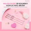 MelodySusie Pincel para uñas acrílicas 3D Kolinsky, pincel profesional para