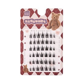 xixi SNS False Eyelashes Natural False Eyelashes Various Styles Luxury Fiber Soft Eye Shape Upper Eyelashes Cute Easy to Use Handmade Reusable(03# Thrilling White Moonlight)