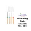Wildeer | Roasting Sticks Extendable | Stainless Steel Skewers |