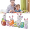 Easter Rabbit Decoration Multipurpose Vivid Cute Hand Painted Resin Rabbit