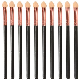 TSUOUKL Pack of 10 Double-Sided Sponge Makeup Brushes Reusable Eyeshadow Applicators Portable for Women Washable Foam Applicator Sticks Professional Applicator Tool