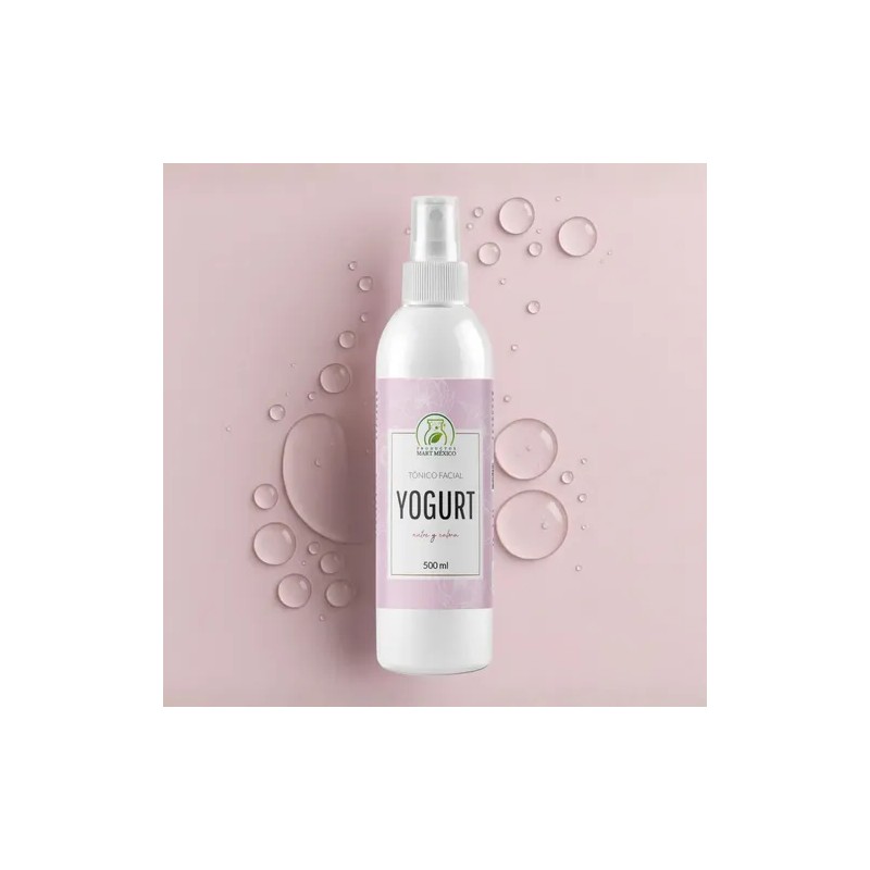 Tónico Facial de Yogurt 500 ml Hipoalergénico Sin Parabenos