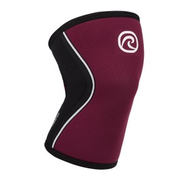 Rehband Knee Support for Weight Training, Knee Support for Cross Fit and Heavy Training, Knee Sleeve Made of 5 mm Neoprene, Available in Many Colours and Sizes, Unisex, Colour: Burgundy - Pack of 1, Size: L