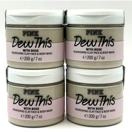 Victoria's Secret NEW 4 VICTORIA'S SECRET DEW THIS WITH ROSE NOURISHING CLAY FACE & BODY MASK 7 OZ