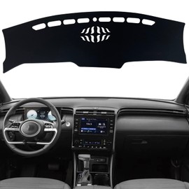KEEGTBOX Dash Mat Cover Custom Interior Center Console Compatible with Hyundai Santa Cruz Truck SE SEL Premium and Limited 2022 2023 up Dashboard mat Covers Accessories (Black Trim)
