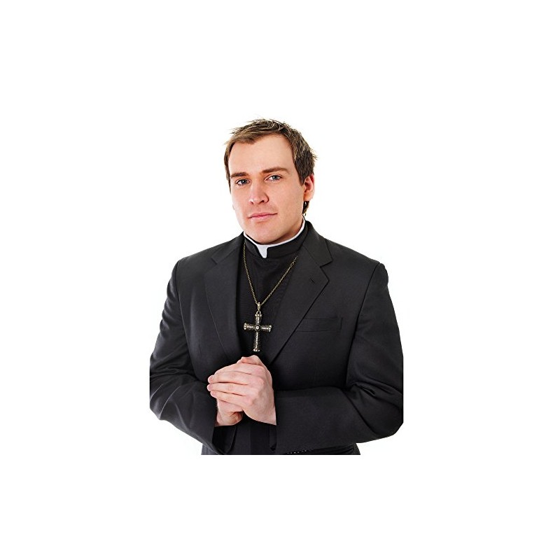 Bristol Novelty DS105 Priest Shirt Front Costume | 1 Set