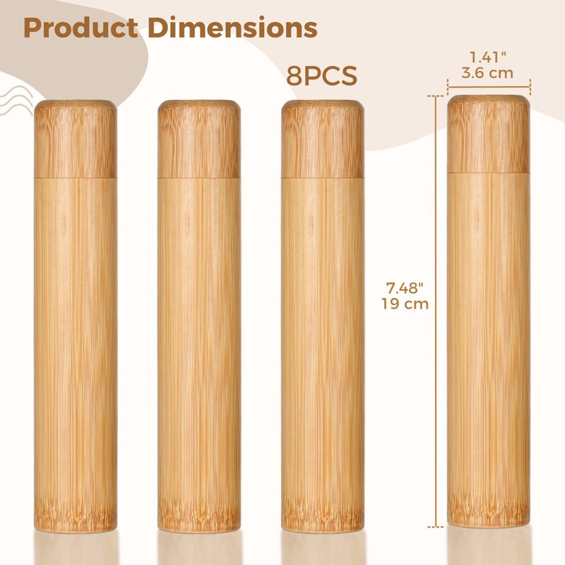 Bamboo Scattering Urn Set, 8 PCS Small Bamboo Scattering Urns