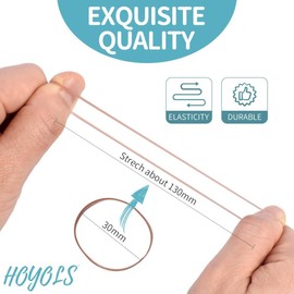 HOYOLS 1500 Pcs Brown Elastic Hair Bands – Small TPU Rubber Bands for Girls & Women, No Damage Hair Ties, Stretchy Ponytail Holders for Fine, Thin to Medium Hair (Brown)