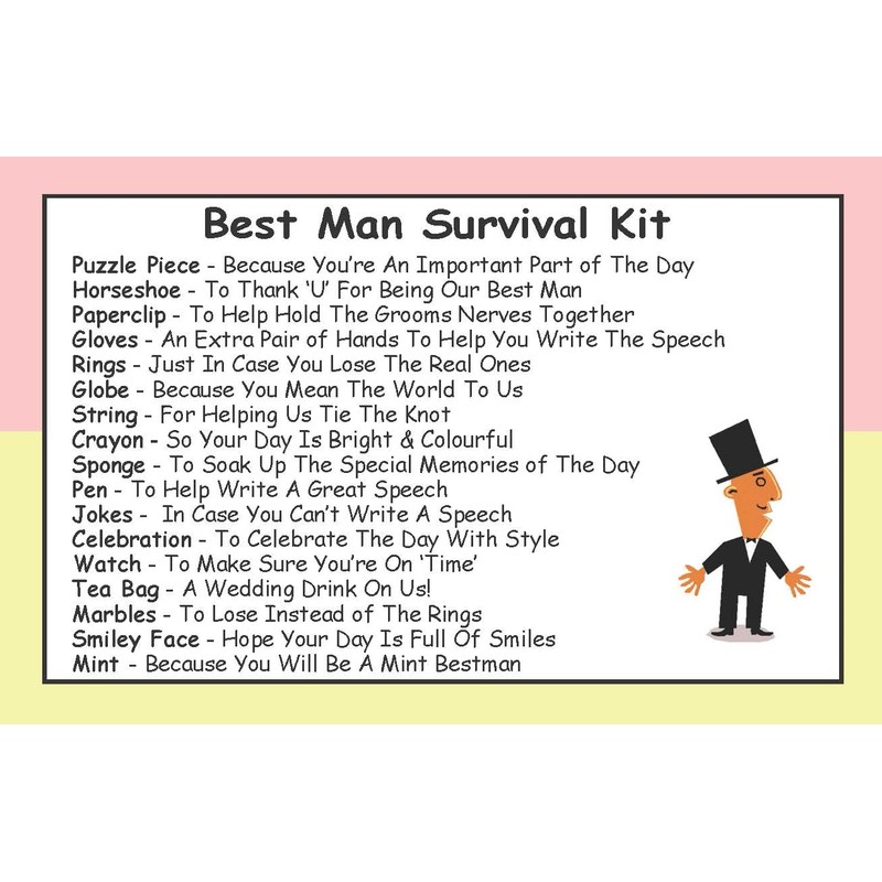 Best Man Survival Kit in a Can – Fun Novelty