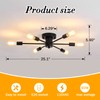 UOFUS 6 Lights Sputnik Semi Flush Mount Ceiling Light Matte