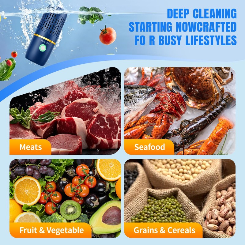Wireless Produce Purifier - Capsule Fruit&Veggie Cleaner