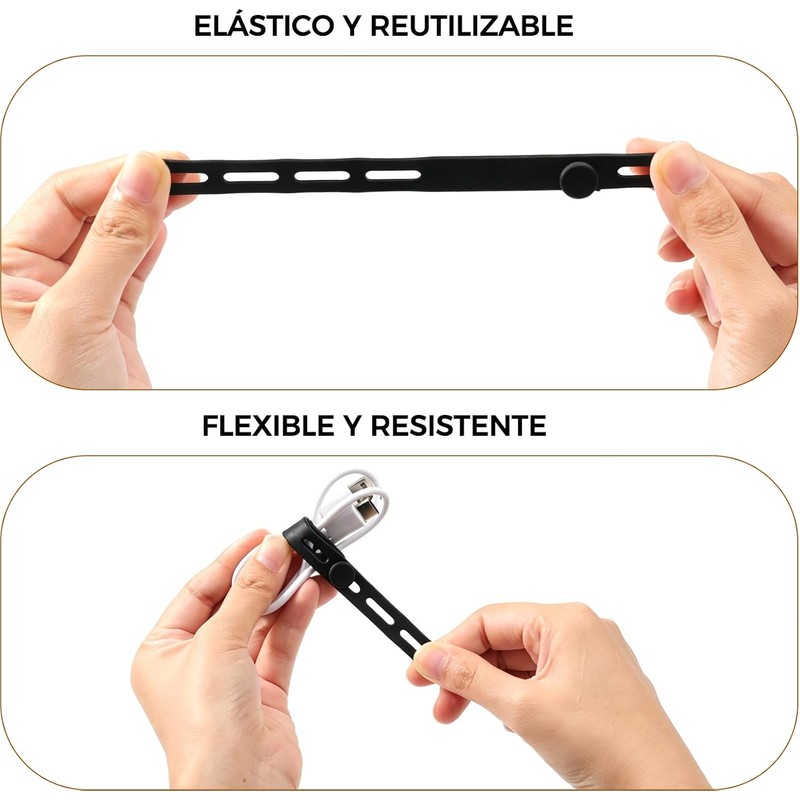 20 Piezas Organizador de Cables Organizador de Cables Ajustable de