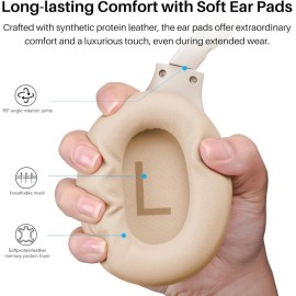 TOZO HT2 Hybrid ANC Headphones 60H Playtime, Hi-Res Audio, Bluetooth 5.3 (Khaki)