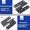 6-Pack Black Heavy Duty Lift Off Hinge, 4" X 3.5