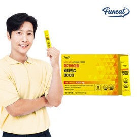 Mega Vital High-Concentration Vitamin C 3000 1 Box (90 Sachets) 3-Month Supply / Vitamin C Powder Stick Health Functional Food / 메가 바이탈 고함량 비타민C 3000 1박스(90포) 3개월분  비타민씨 분말 스틱 건강기능식품