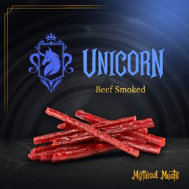 Mythical Meats Original Flavor Unicorn 12-Pack Snack Sticks – Smoked Beef – Dried & Dehydrated Meats Seasoned to Perfection – High Protein Snacks