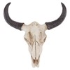 Wakauto 1PCS Skull Wall Hanging Long Horn Cow Skull Creative
