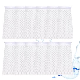 XUANZIKEMAO 12 Pack 4 Inch Filter Sock, 150 Micron, Ring Honeycomb Filter Socks, Filter Socks for Saltwater Aquarium,Freshwater Aquarium Filter Bags, Filter Bags for Fish Tank