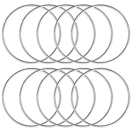 10 Pcs 6 Inch Metal Rings for Craft Silver Hoops Floral Macrame Hoops Rings for DIY Crafts Macrame Dream Catcher Supplies(Silver,2 Inch)