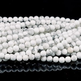 Natural Natural white howlite rondelle smooth Beads 6mm 15 inch long string jewelry making gemstone beads for necklace bracelet