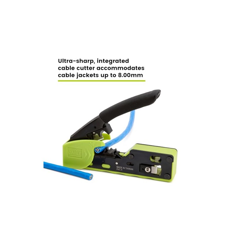 trueCABLE Crimp Tool for Pass Through RJ45 All-in-One Ethernet Tool: