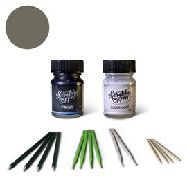 ScratchesHappen Exact-Match Touch Up Paint Kit - Storm Gray Metallic (WA391E/14/X353) for GMC - Essential (Paint + Clear Coat)