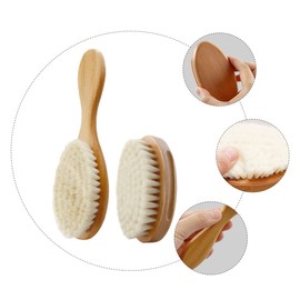 Baluue Bath Shower Brush 2pcs Wool Brush Hair Cleaning Brush Hairdressing Tool Baby for Bath Time