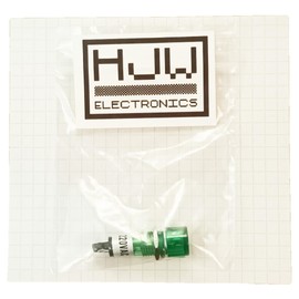 12mm Round Neon Panel Indicator Light 220-250 VAC Mains (GREEN)