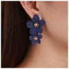 Cimenexe Bohemian Resin Flower Earrings Blue Enamel Flower Earrings Exaggerated