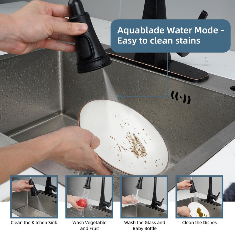 Universal Pull Down Spray Head 3 Modes for Kitchen Faucet,