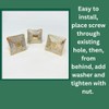 Brass Moroccan White Gold Square Drawer Knob Cupboard Pull Drawer