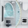 Chrsouly Curved Shower Rod, Adjustable 40-72 Inches Extra Wide Shower