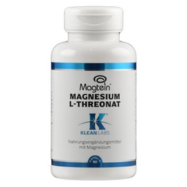 Klean Labs® - Magtein® Magnesium L-Threonat - 90 Kapseln - ohne Zusatzstoffe, vegan, glutenfrei, ohne Gentechnik - Patentierter Markenrohstoff - zur Unterstützung der Psyche