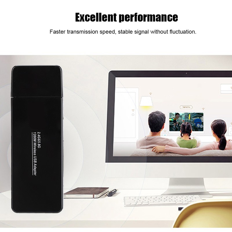 Mini Powerful 1200M Dual Frequency Wireless Network Card USB3.0 Interface