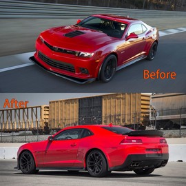 Mactoom Rear Trunk Spoiler Wing Compatible with Chevy Camaro 2014-2015 Rear Spoiler ZL1/Z28 Style W/Wickerbill Rear Tail Trunk Wing Spoiler (Carbon Fiber Style)