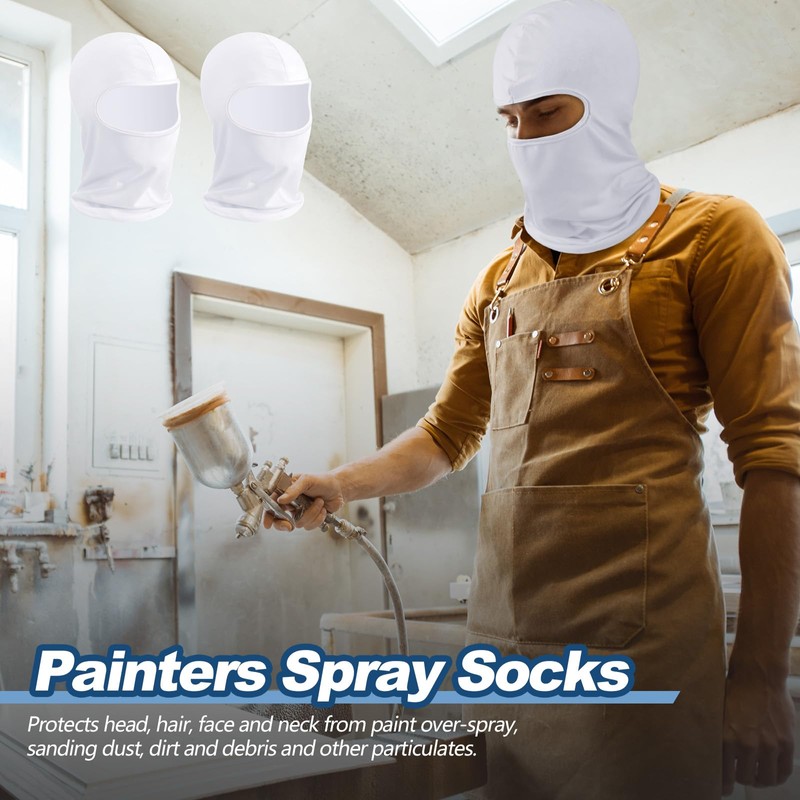 Panitay 100 Pcs Painters Spray Socks Unisex Adult Painters Mask