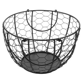 Roundsky Iron Egg Shelf Basket Fruit Basket Creative Collection Ceramic Hen Ornaments Decoration Kitchen Accessories B