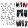 LANODO 8 Pcs Nail Stickers Alphabet 3D English Arabic Numerals