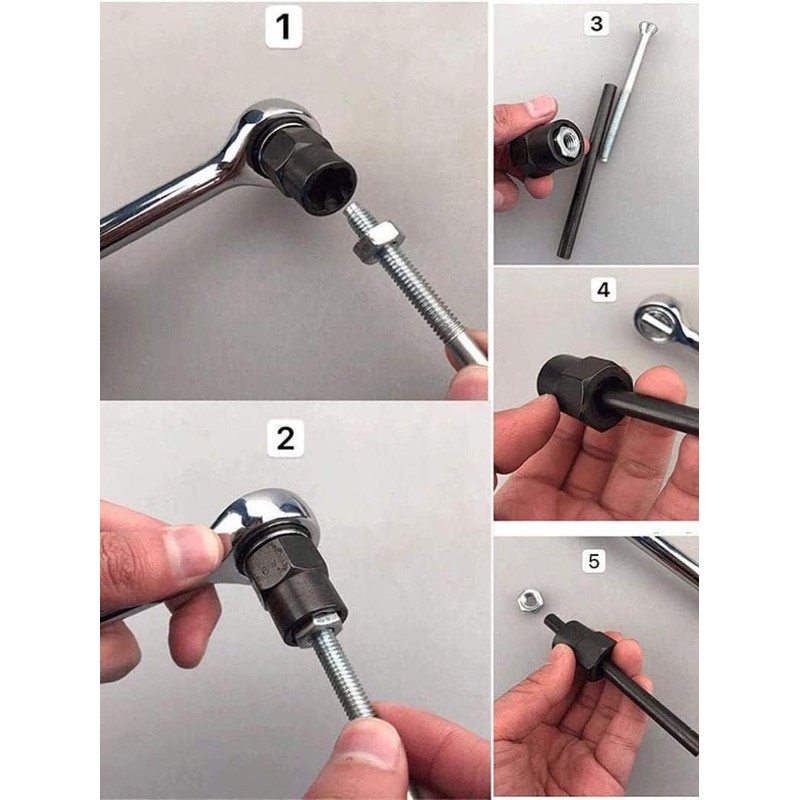 HYCDIYTS 10 Pairs Nut Twister Socket Set, Nut Extractor, DIY