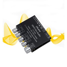 Hsthe Sea 50W+50W+100W 2.1 Channel Subwoofer Amplifier Board with Treble and Bass Control DC 5-24V Bluetooth and AUX Inputs for DIY Wireless Speakers Board